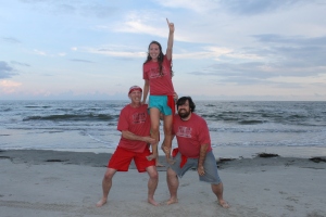 Team Red on the Beach